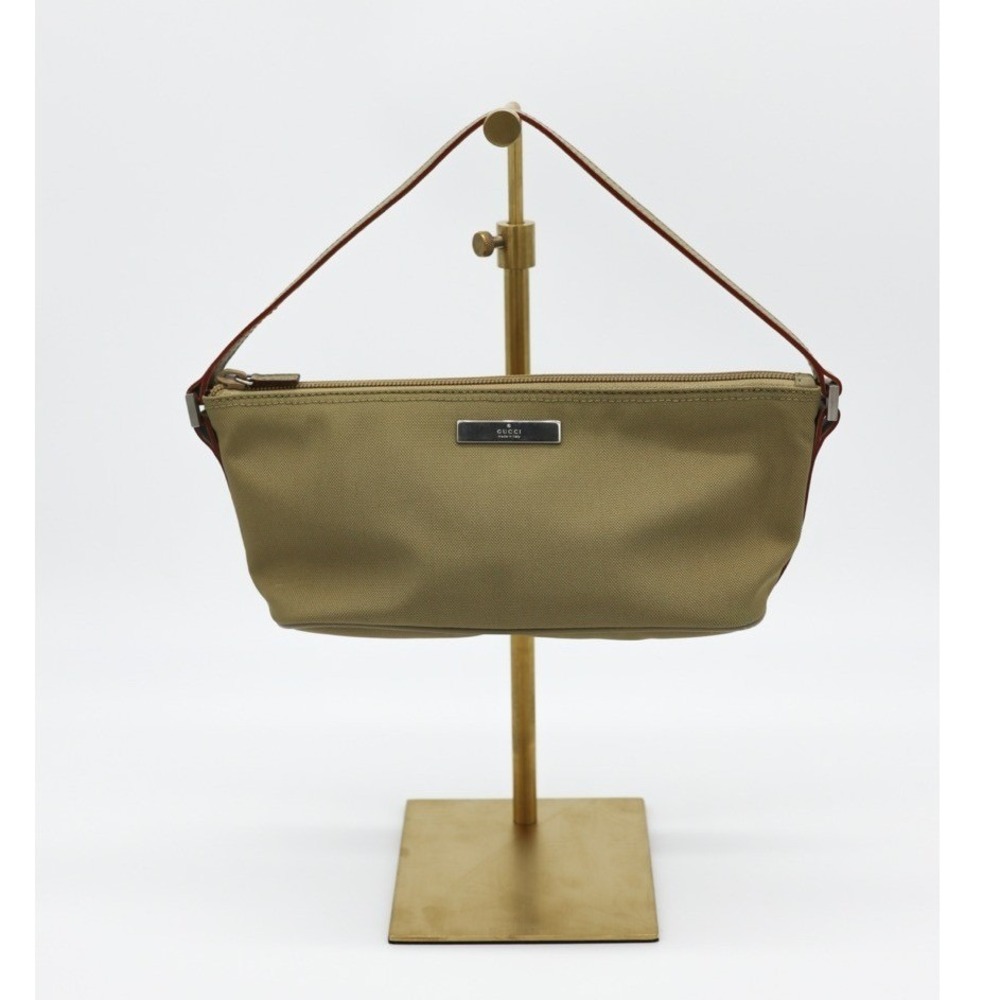 Gucci Tan Khaki Mini Pochette Boat Bag
